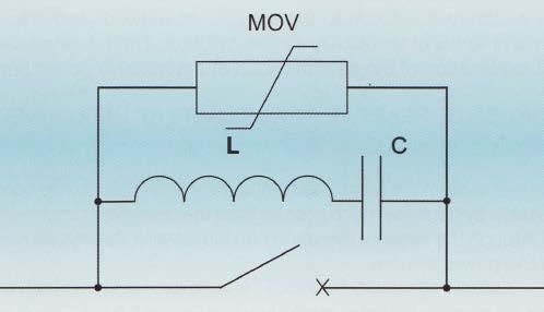 DC fault. As the mechanical switch opens, its nonlinear arc characteristic causes the LC circuit across it to oscillate creating a current zero that breaks the DC circuit.