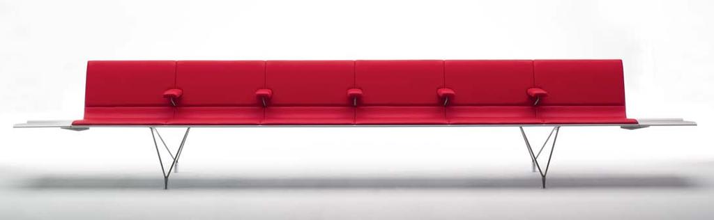 Three optional arm styles are also available to create individual seating space.