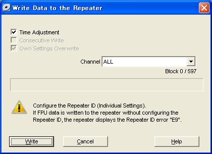 Then All repeater received FPU data via N-SYNC cable. Firmware 1. Execute FPRO.exe and write firmware instead of set repeater as Firmware Programming Mode. 2.