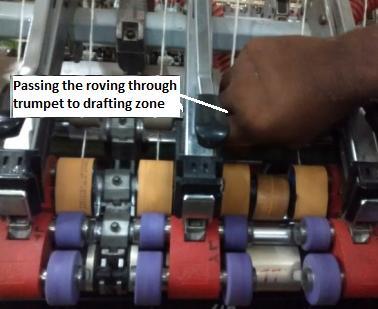 , identify the reasons for roving breakage i.e. whether  at creel or roving is exhausted in the Roving bobbin.