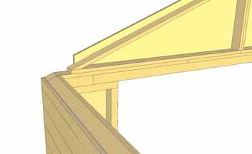 the gable framing and top plate.
