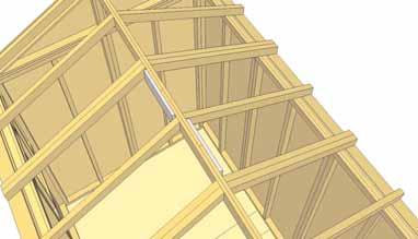 To completely secure Ridge Boards, place 4-1 1/4 screws into any of the