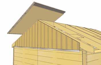 Secure Rafters to Top Wall Framing with one 3 screw per rafter.