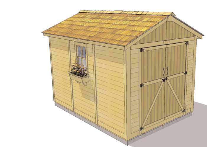 Note: Our Sheds are shipped as an unfinished products. If exposed to the elements, the western red cedar lumber will weather to a silvery-gray color.