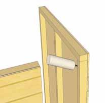 Wall siding should overhang floor by approximately 1/2.
