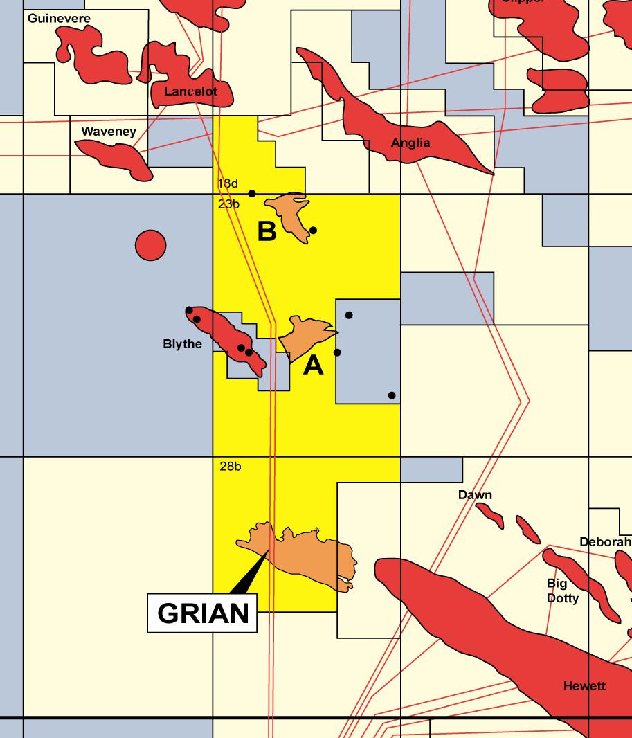 SNS Heartland Licence Area & Infrastructure Sterling 57.14% (Operator), GB Petroleum 42.86% Grian > 50BCF recoverable.