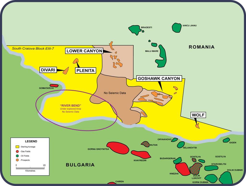 Onshore Romania Over view and Opportunities Shale Gas Area Sterling 50%, Atlantic Petroleum (Operator)