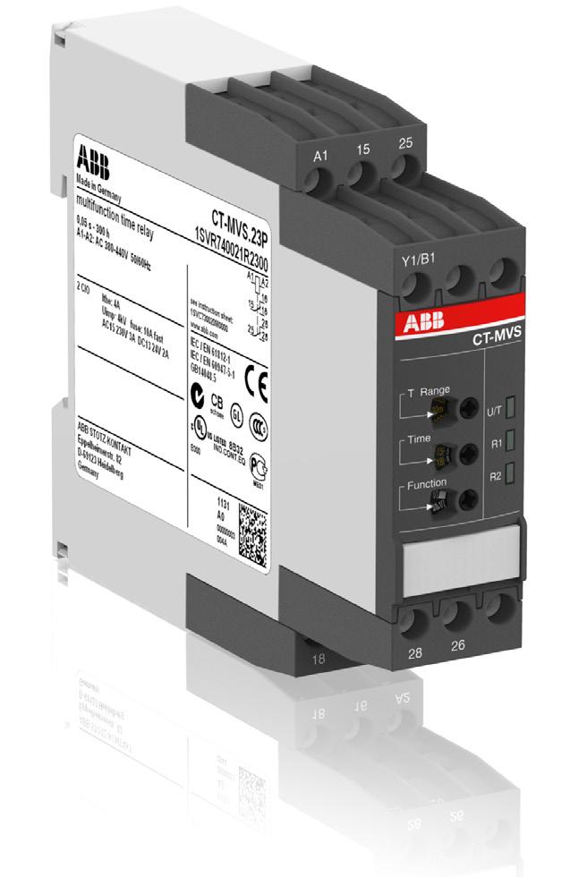 Data sheet Electronic timer CT-MVS.23 Multifunctional with 2 c/o (SPDT) contacts The CT-MVS.23 is a multifunctional electronic timer from the CT-S range.
