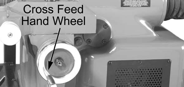 This speed is variable and can be adjusted using the spindle variable speed dial.