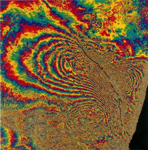 Tectonics Interferogram and model of Landers