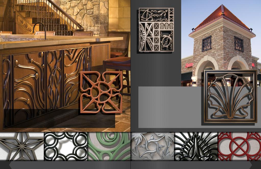 ARCHITECTURAL GRILLES N E W I N N O V AT I O N F O R A N O L D A RT F O R M Design elements that make a dramatic statement with sculpted line and everchanging shadows.