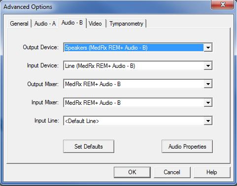 When the audio properties are configured properly, during driver installation, the Audio Tab will appear like the image on the left.
