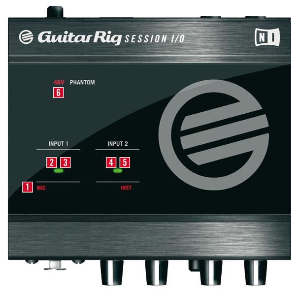 6 The Inst/Line switch sets the input sensitivity for Input 1 and 2. When depressed, the inputs will handle instrument signals such as a guitar or bass, when pressed, line level signals are accepted.