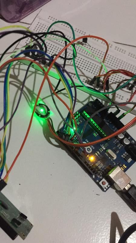 Fig. 3. Pin connection of Temperature Sensor to Arduino Wi-Fi Module Connect ESP8266 module with Arduino. ESP8266 runs on 3.3V, so need to power from the 3.3V output of Arduino.