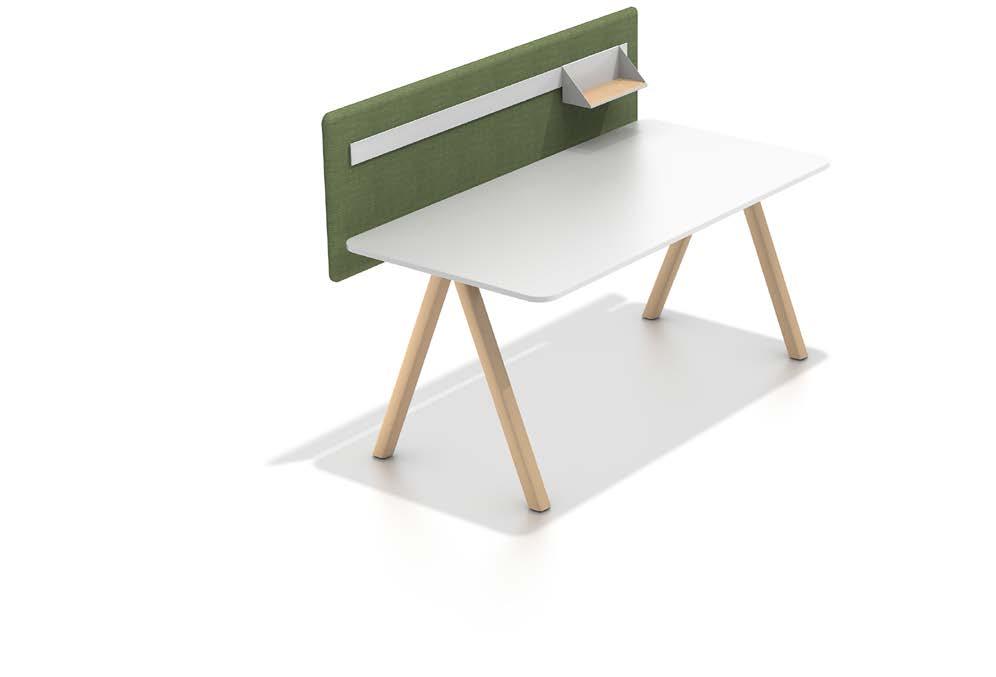 Inspiration #0 T-Workstation Delta with leg frame in aluminium-coloured steel, height adjustable (650-850 mm), with a 9 mm table top (600