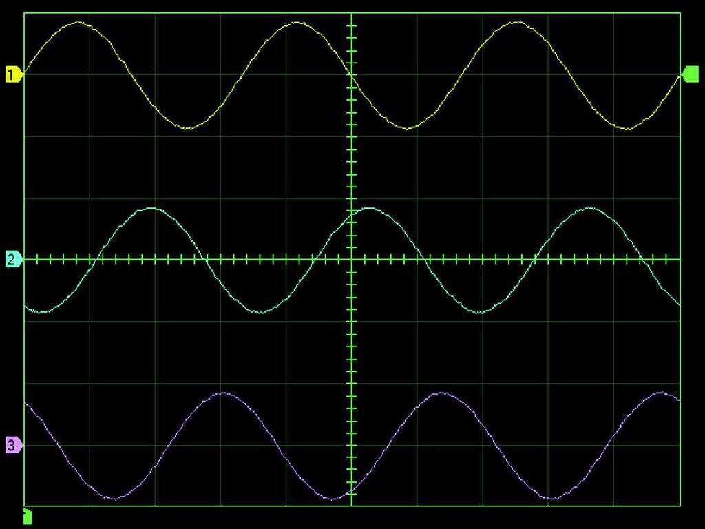 Exercise 3 Phase Sequence Discussion Oscilloscope Settings Channel-1 Scale... 200 V/div Channel-2 Scale... 200 V/div Channel-3 Scale... 200 V/div Time Base... 5 ms/div A B C Figure 20.