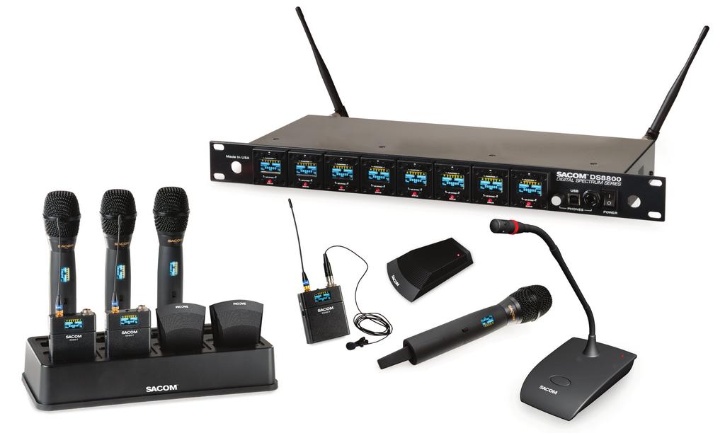 SACOM Mission-Critical Audio TM DS000 Digital Wireless Microphone Systems Mission-Critical Audio Whether it is a meeting of the Board of Directors, an inauguration speech, or a live TV broadcast, it