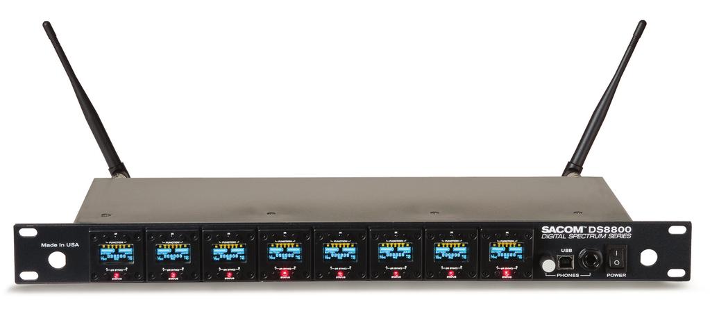 TM SACOM Mission-Critical Audio TM DS000 Receivers Features: Four or eight modules per rack 24-bit digital audio.
