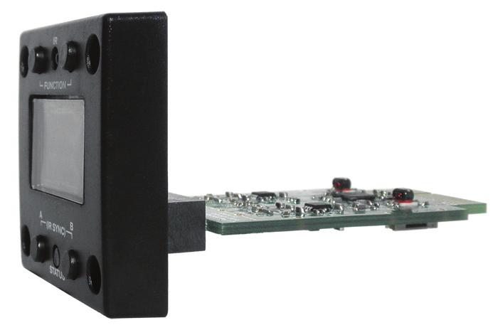 SACOM Mission-Critical Audio TM DS000 Receiver Module A RF SELECT B IR FUNCTION (SYNC) STATUS 0.0 HR AUDIO Mr.