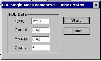 6.2.3 PDL Measurement procedure From the Measurements pull-down menu, select the desired measurement method.