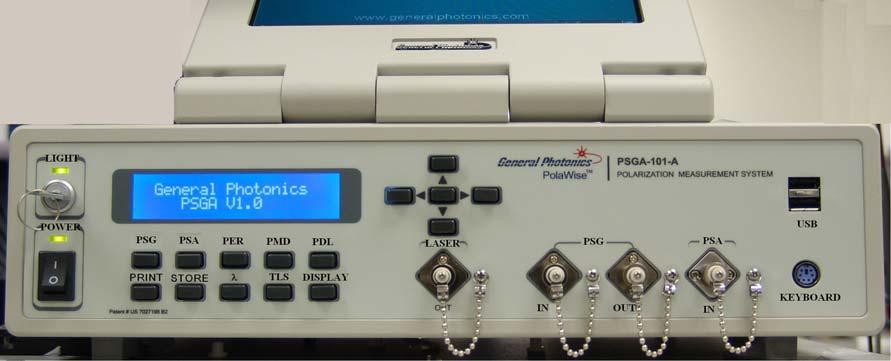 ection 3. Feature Description: 3.1 Optical Features: The PGA-101A system has four fiber adapters for optical beam inputs and outputs, as marked on the front panel (Figure 1).