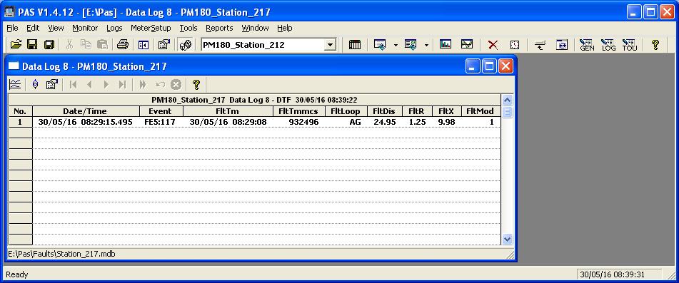 See Viewing the Data Log in the PM180 Operation