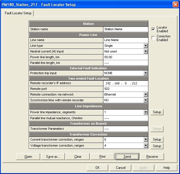 2 Configuring the Device 2.1 Configuring the Fault Locator 2.1.1 General Parameters To configure the fault locator: 1. Select Fault Locator Setup from the Meter Setup menu. 2. Select desired options.