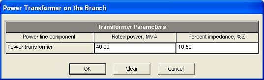 1. Click Setup on the right of the Transformer Parameters row. 2. Specify the transformer rated power and percent impedance. 3. Click OK to apply your new setup. 2.1.4 Transformer Correction