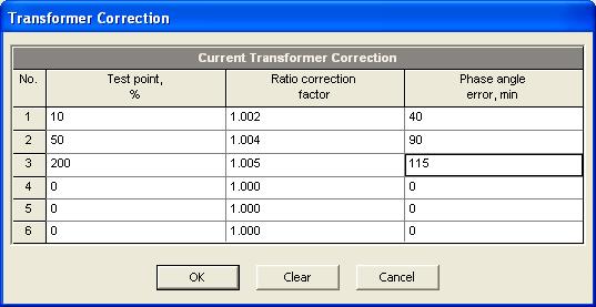 MeterSetup/General Setup/Transformer Correction in PAS).