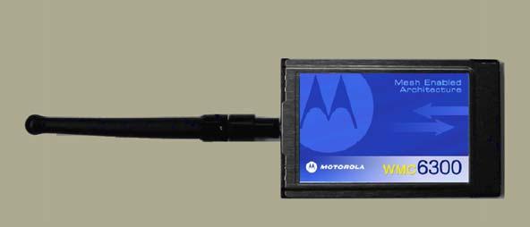 MOTOMESH 12 WMC Users Guide for the PocketPC Procedure 3-2 Connecting the Knuckle Antenna Type 1 Locate the Antenna and insert the connector into the WMC6300 or the WMC7300 antenna port, as shown