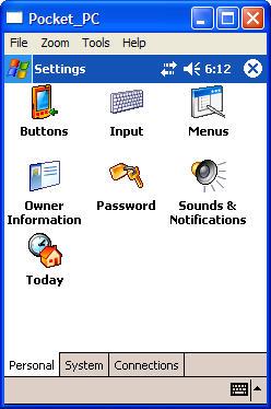 Address and DNS Address 5 Select Settings from the Start menu Figure 4-5 Selecting Settings from PocketPC Start Menu 6