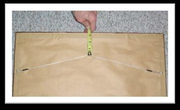 For your photograph to hang properly all wires must be taut, not loose. Measure your frame.