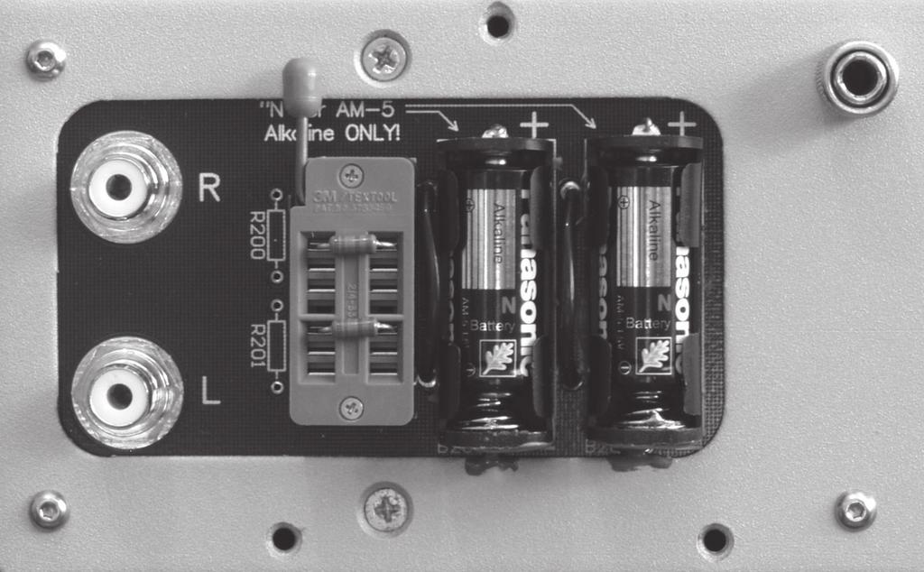 REAR PANEL The Bias Batteries supply a fixed grid bias to the 6NP input tube. No current is drawn from them, so the batteries will last as long as their shelf-life, typically five years or more.