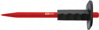 BRICKLAYERS CHISEL Bricklayers chisel DIN 7254 form A Bricklayers chisel with hand grip DIN 7254 form B Ground point With hand protection grip Pointed chisel Shaft with powder coated lacquer 156.