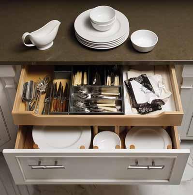All Plain & Fancy drawers are full extension with soft close technology.