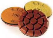 100 EMG0100COP Grit [Phenolic] Item # 100 EMG0100 STI-7 FULL FACE POLISHING PADS Works wet or dry For use with any variable speed 7 grinder Grit Item# 35 763000035 50 763000050 100 763000100 200