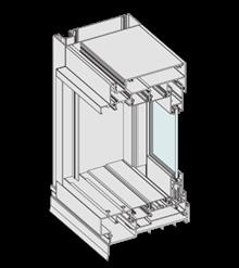 COMMERCIAL SERIES SERIES 642 COMMERCIAL SLIDING DOOR 150mm commercial framing to accept 26mm thick door panels.