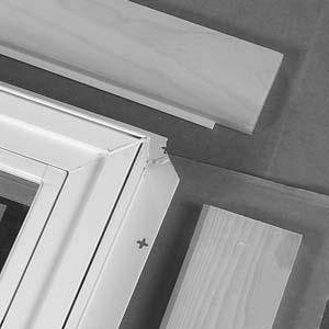 NOTE: A Casement window is shown, however the Jamb Extension application procedure is the same for these doors. NOTE: Jamb extension is not applied to the sill on door units.