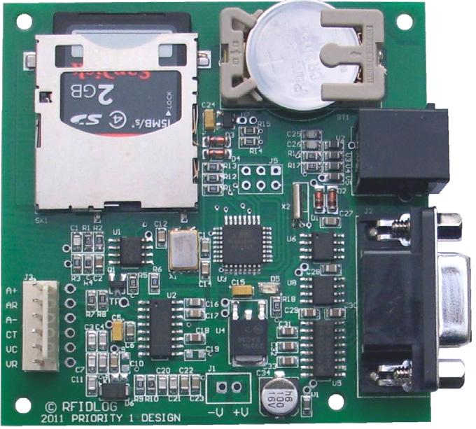 RFIDLOG Dual animal tag data logger with external antenna and SD card storage.