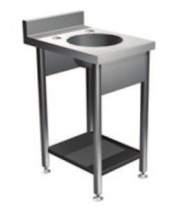 Wash Hand Basin g 200mm diameter basin inset g Tap holes fitted Undershelf g Stainless 1.