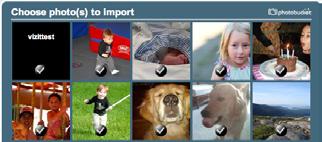 Copy Menu Under Import Photos from Web, you can login to your accounts on other photo sites, and