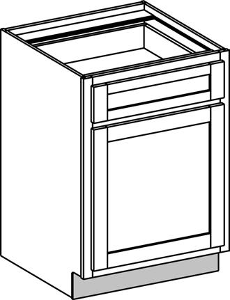 Loose Toe Platform 36 Base Corner Cabinets Optional loose toe platform reduces cabinet height by 4 to allow entry through narrow doorways Available on 36 BCFD, BLS and BSC Cabinets with loose toe