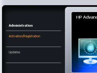 Then click on the Activation/Registration button on the left side.