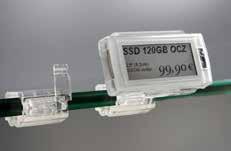 For glass- and wire shelves and scanner rails Suitable to be used with