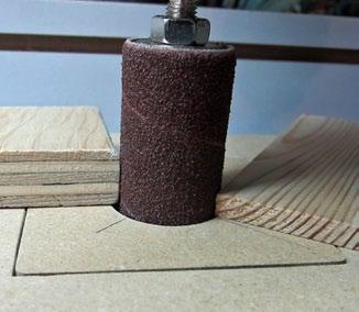 By lowering the drum below the top surface of the work surface the entire piece of MDF can be sanded.