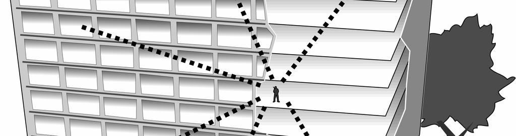 Person # walks the site, stopping frequently on each floor to communicate with person #1 at