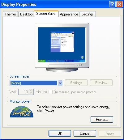 Opţiuni pentru culoare (appearance) Selectează Screen saver şi modifică economizorul de