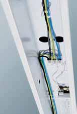 Through-wiring Colour-coded, heat-resistant individual wires for internal through-wiring with