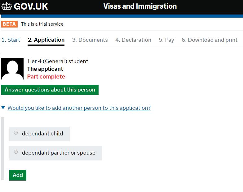 If you have a spouse/partner or any children who are applying with you,