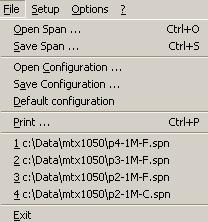Menus Menus File Open Span opens a *.spn file.